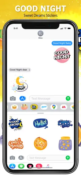 Game screenshot Good Night Stickers!! apk