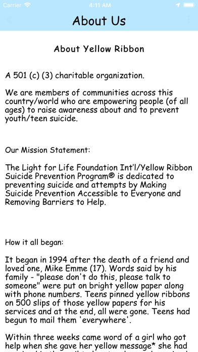 Yellow Ribbon App Screenshot 2 - AppWisp.com Yellow Ribbon App Screenshot 2 - AppWisp.com