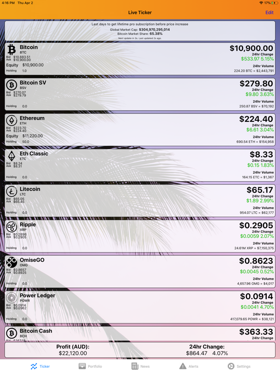 Screenshot #4 pour BTC Market Ticker