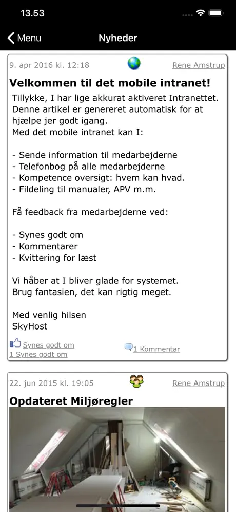 Skyhost Intranet