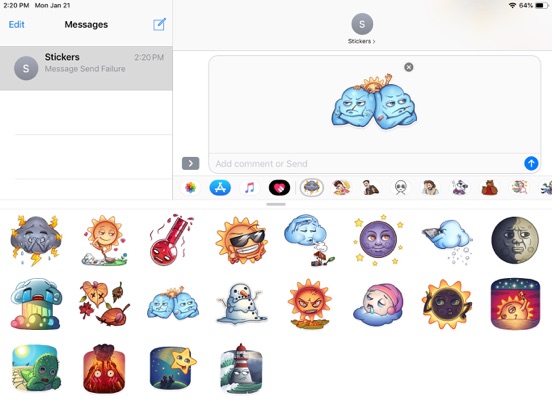 Screenshot #5 pour Weather Emoji Funny Stickers