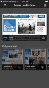 Calgary Herald ePaper screenshot