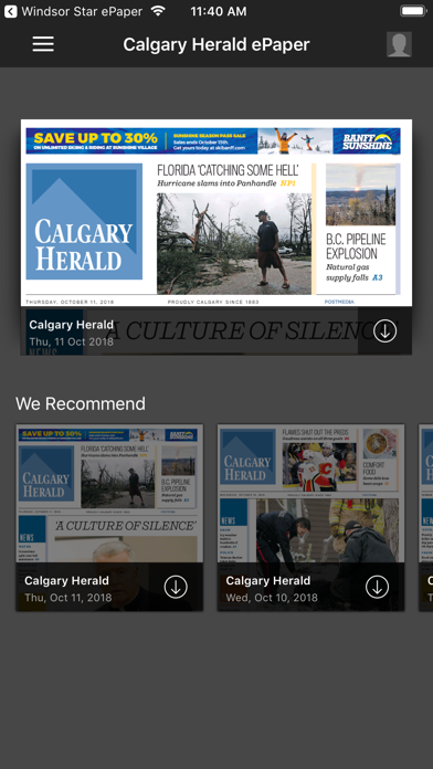 Screenshot #1 pour Calgary Herald ePaper