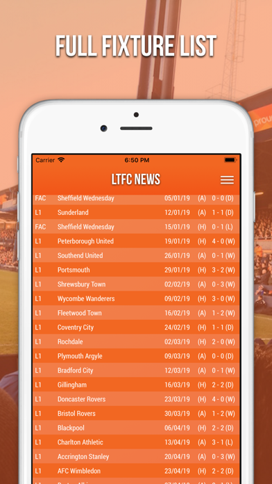 LTFC News App Screenshot