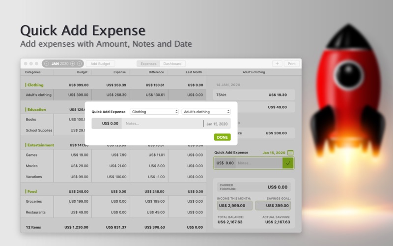 Screenshot #5 for Monthly Budget