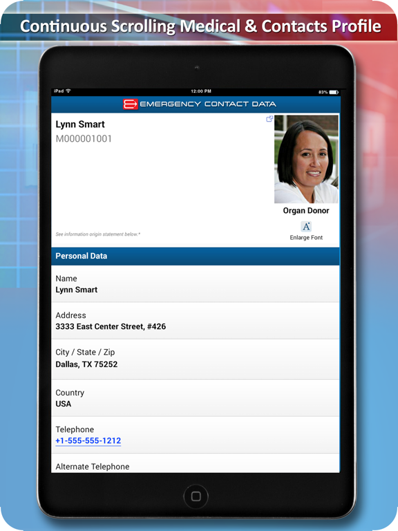 Screenshot #5 pour Emergency Contact Data