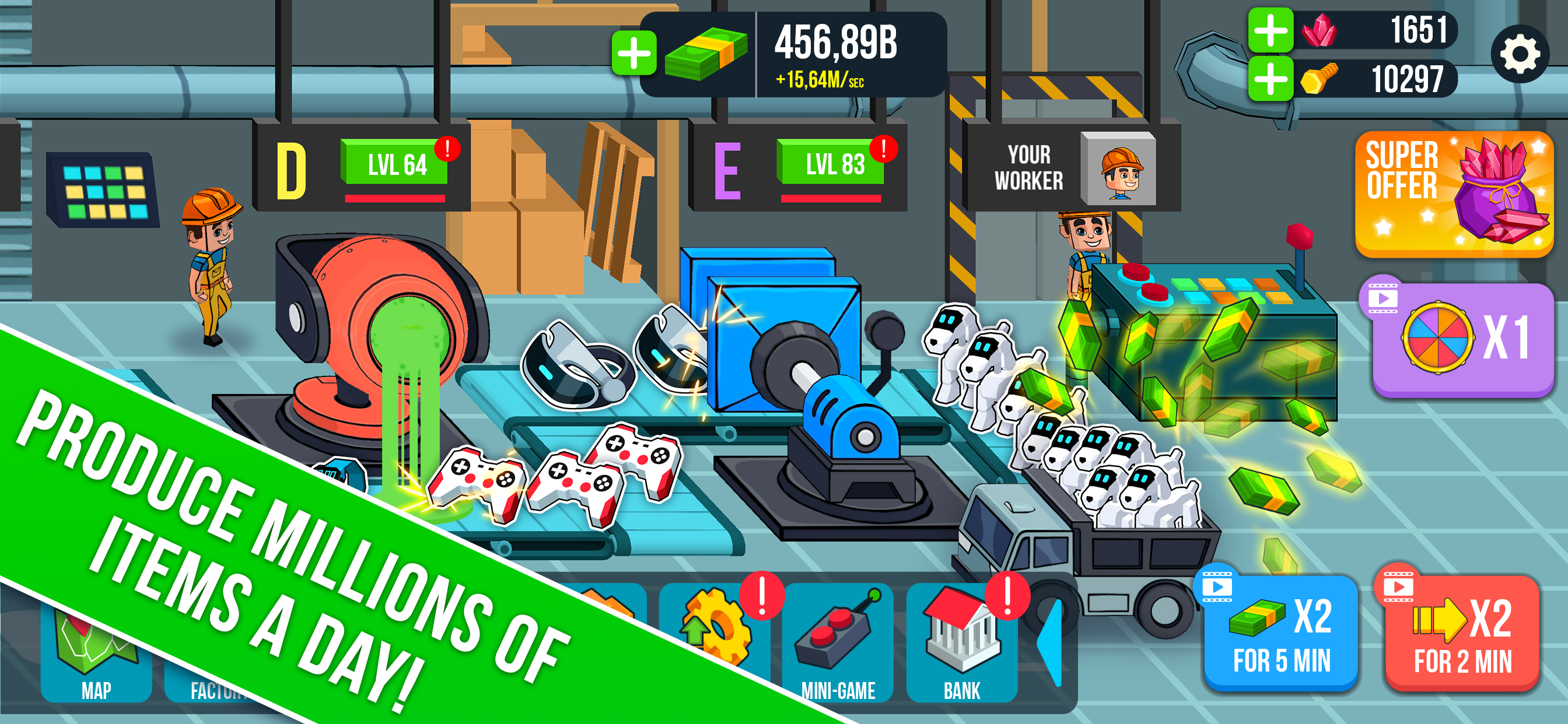 Tap Tap Factory: idle tycoon