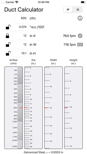 Duct Calculator screenshot 1
