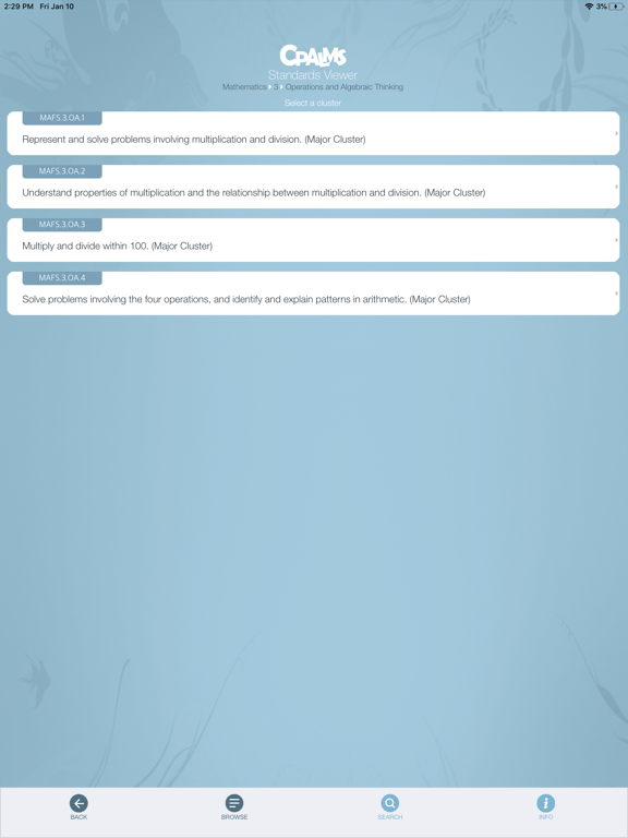 CPALMS Standards Viewer iPad screenshot 4 - Education app