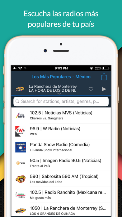 oiRadio México - Live radio Screenshot