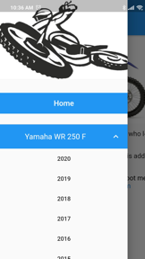 Yamaha WR Guide screenshot