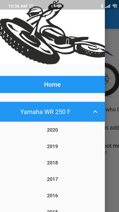 Yamaha WR Guide screenshot 2