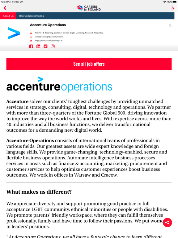 Careers in Poland iPad screenshot 5 - Business app