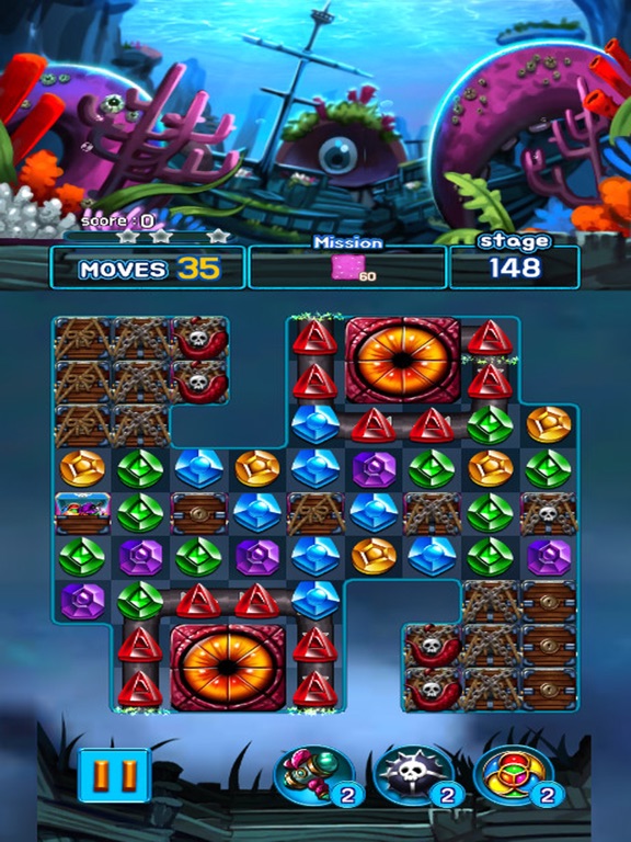Jewel Kraken: Match3 puzzle iPad screenshot