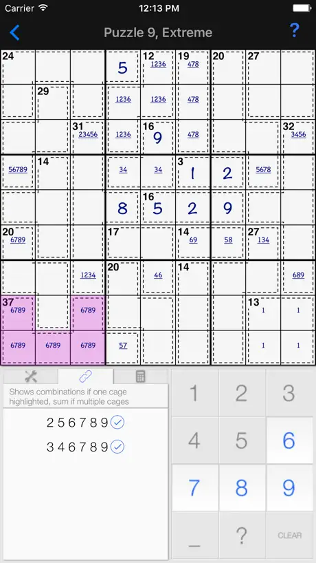 Killer Sudoku +