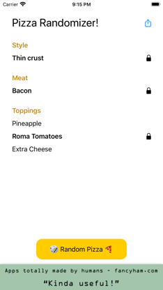 Pizza Randomizer screenshot 3