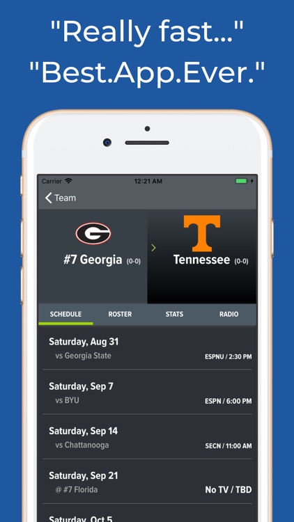 Georgia Football Schedules screenshot-8