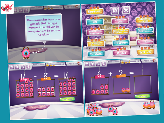 Syfer Monsters in Afrikaans iPad screenshot