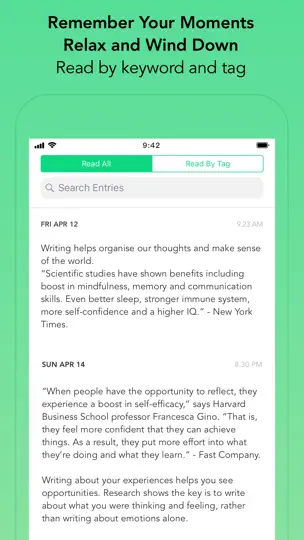 Скриншот WriteUp - Guided Daily Journal на iPhone 5