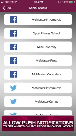 McMaster Recreation Get Rec'd screenshot 4