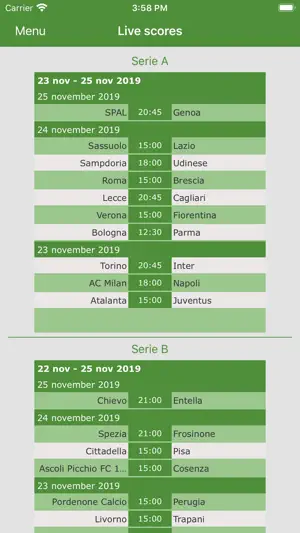 Italian Soccer Live screenshot 2