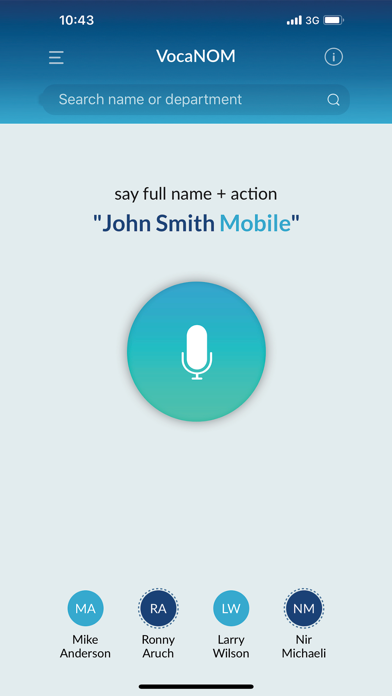 Screenshot #1 pour VocaNOM: Org. Voice phonebook