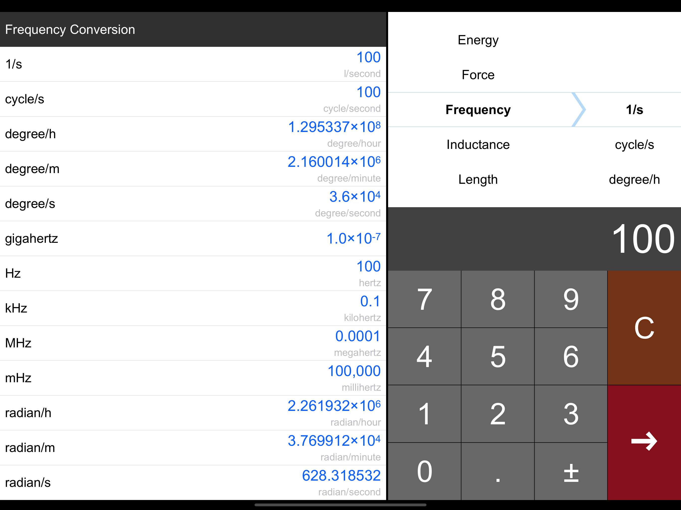 Unit Converter Pro HD.