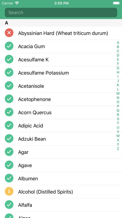 GFree Ingredients