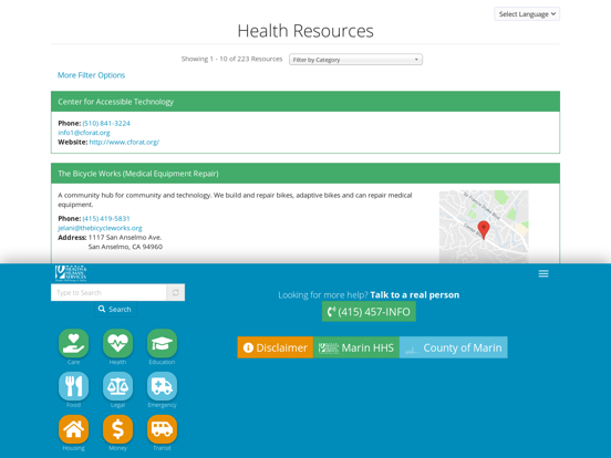 Screenshot #6 pour Marin Community Resource Guide