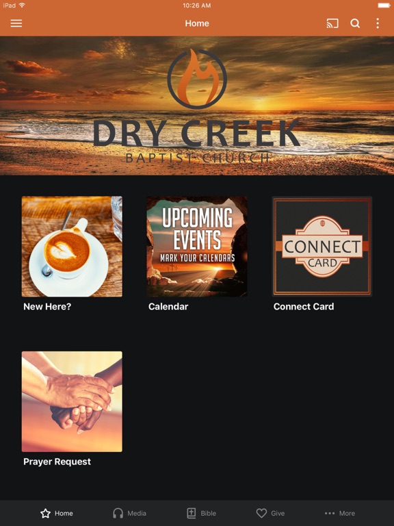 Dry Creek Baptist Church iPad screenshot 1 - Lifestyle app