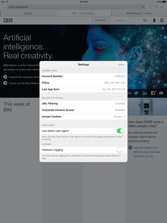 Screenshot #6 pour MaaS360 Browser