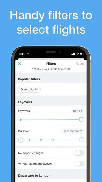 my Travel Agent - Easy flights iPhone screenshot 8 - Travel app