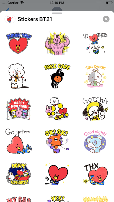 Screenshot #2 pour Stickers BT21