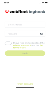 Webfleet Logbook screenshot