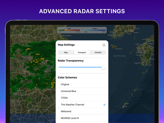 Regenradar - weerkaarten iPad app afbeelding 2