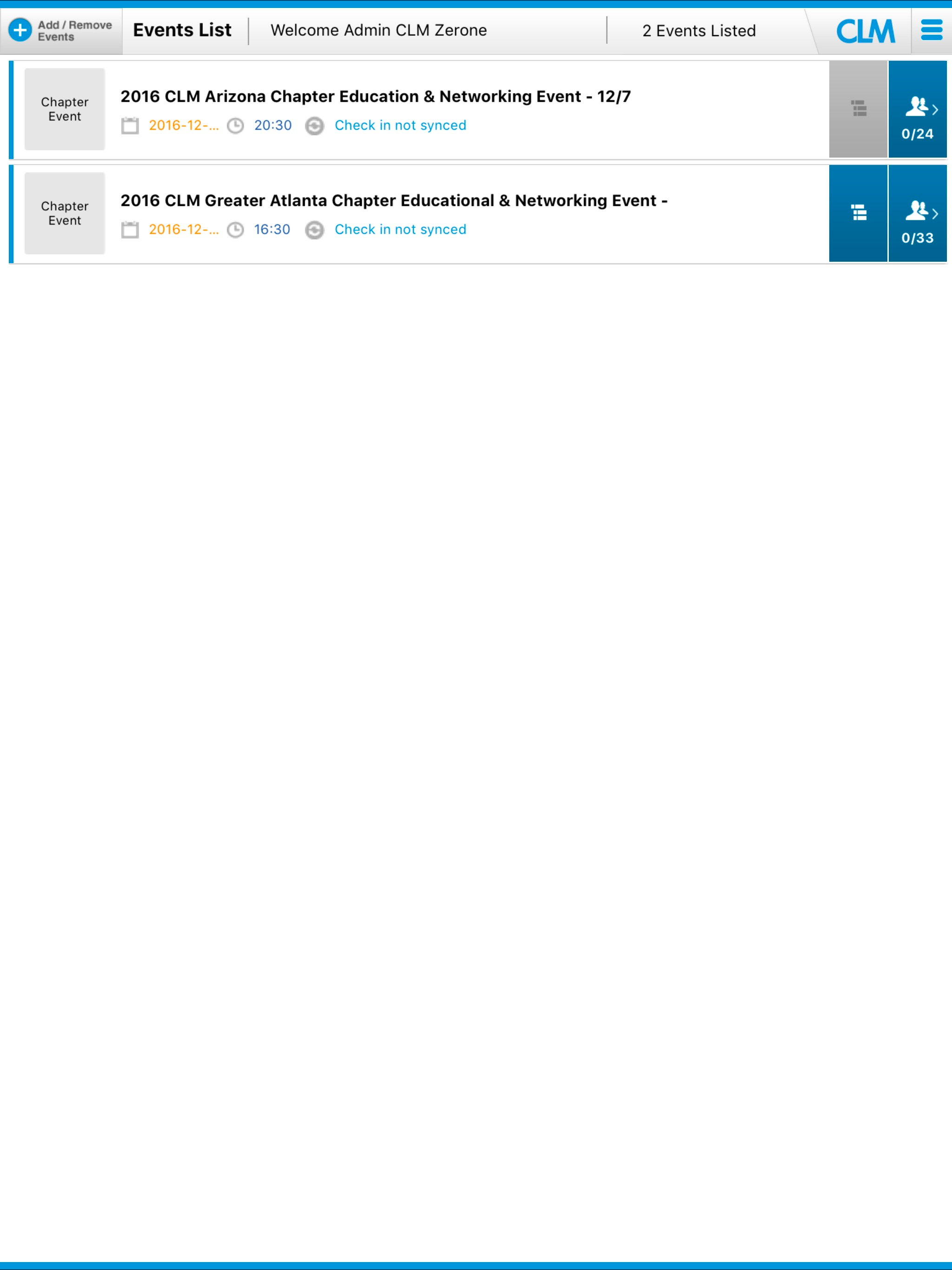 CLM Event Check-In screenshot 9