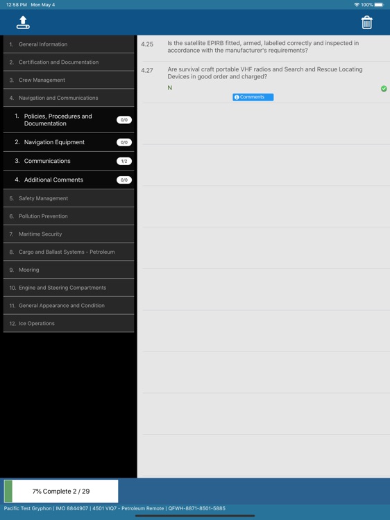 OCIMF Operator Data Capture