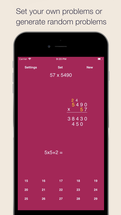 Long Multiplication Screenshot