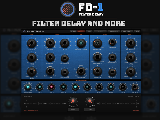 FD-1 Filter Delay iPad app afbeelding 1