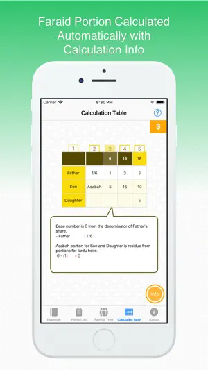 iFaraid Calculator screenshot 2