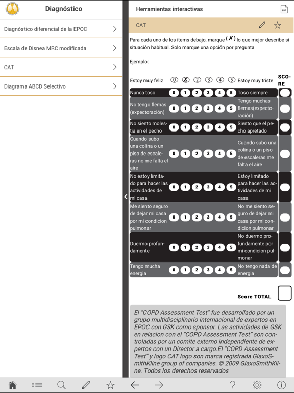 GOLD 2020 Guía de Bolsillo iPad screenshot 4 - Medical app