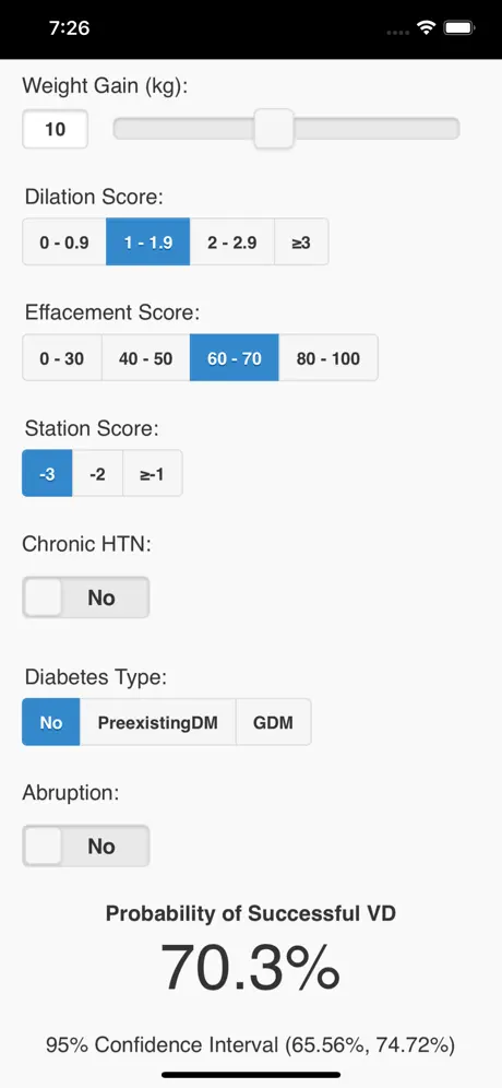 Obstetric Risk Calculator