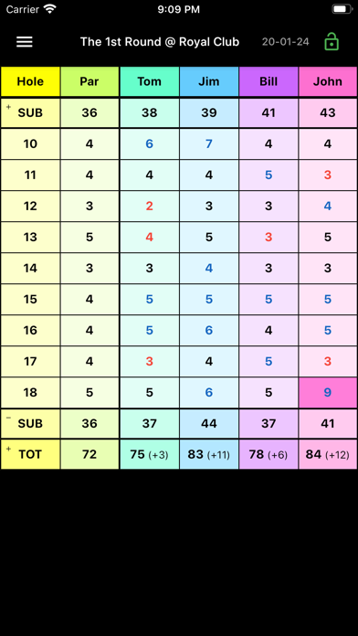 Screenshot #3 pour Hi Golf Score - Golf Scorecard