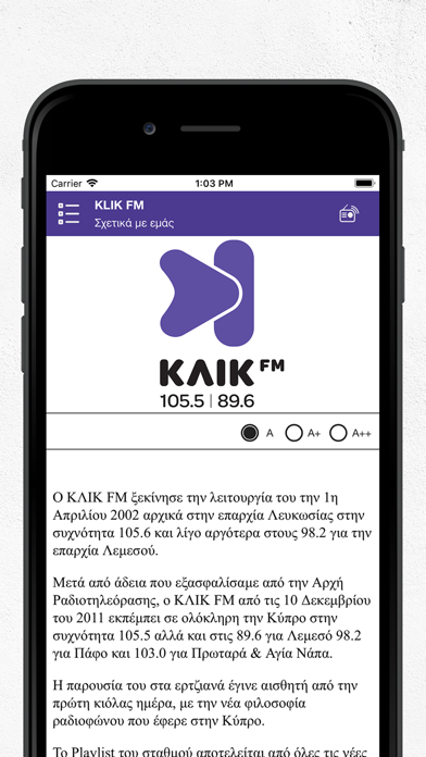 KLIK FM iPhone screenshot