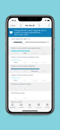 eMoods Bipolar Mood Tracker: Screenshot 1 von 5