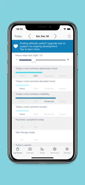 eMoods Bipolar Mood Tracker: Screenshot 1 von 5