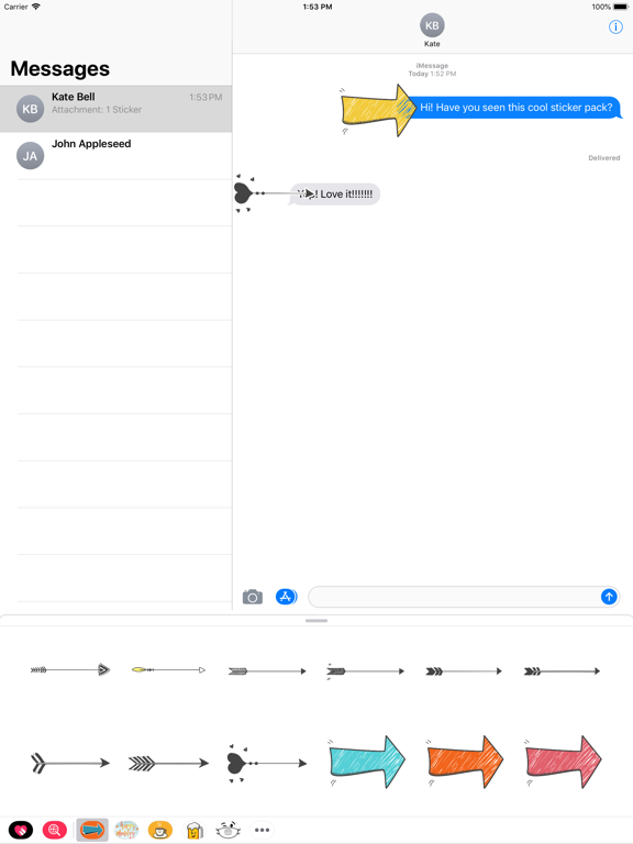 Screenshot #5 pour Arrows - Sticker Pack