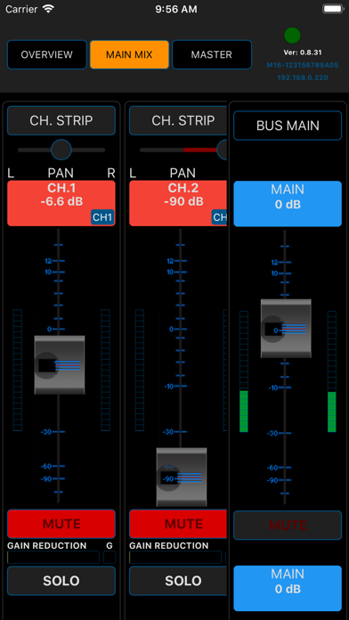 M16 Digital Mixer Screenshot