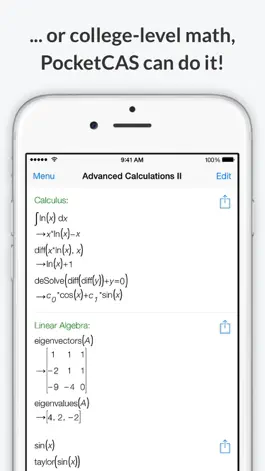 Game screenshot Mathematics with PocketCAS Pro hack