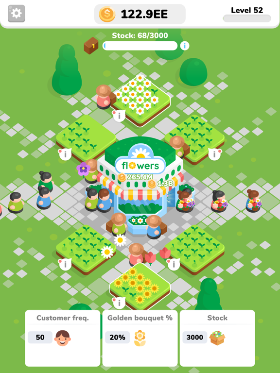 Flower Shop Idle iPad screenshot